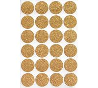 Royal Green - Étiquettes autocollantes rondes brillantes de 25 mm, couleurs à pois