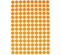 Royal Green Étiquettes Rondes de Codage Couleur 10mm Autocollants à Pois Autocollants Orange Néon Ronds Lot de 2100