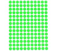 Royal Green Étiquettes Rondes de Codage Couleur 10mm Autocollants à Pois Autocollants Vert Néon Ronds Lot de 700