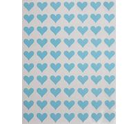 Royal Green Gommettes Étiquettes Autocollantes En Forme De Cœur Bleu Clair- Idéal Pour Les Anniversaires, Les Mariages 5 Feuilles Environ 1,3cm (13mm) Paquet De 350