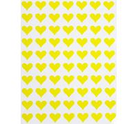 Royal Green Gommettes Étiquettes Autocollantes En Forme De Cœur Jaune Idéal Pour Les Anniversaires, Les Mariages 15 Feuilles 1,3cm (13mm) Paquet De 1050