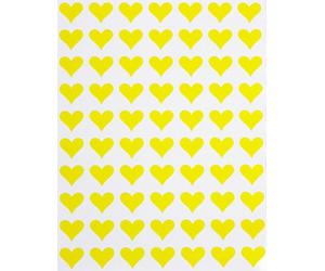Royal Green Gommettes Étiquettes Autocollantes En Forme De Cœur Jaune Idéal Pour Les Anniversaires, Les Mariages 15 Feuilles 1,3cm (13mm) Paquet De 1050