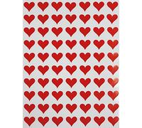 Royal Green Gommettes Étiquettes Autocollantes En Forme De Cœur Rouge Idéal Pour Les Anniversaires, Les Mariages 15 Feuilles 1,3cm (13mm) Paquet De 1050