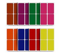 Royal Green - Gommettes Étiquettes Autocollantes Rectangulaires - 8 Couleurs - Environ 7,5cm x 5cm (75mm x 50mm) - 32 Feuilles - Paquet de 128