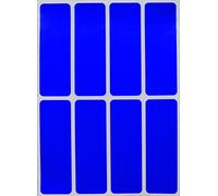 Royal Green Gommettes Étiquettes Autocollantes Rectangulaires Bleu Environ 7,5 cm x 2,5 cm (75mm x 25mm) 15 Feuilles Paquet de 120