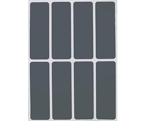 Royal Green Gommettes Étiquettes Autocollantes Rectangulaires Gris Environ 7,5 cm x 2,5 cm (75mm x 25mm) 15 Feuilles Paquet de 120