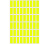 Royal Green Gommettes Étiquettes Autocollantes Rectangulaires Jaune Néon 25mm x 10mm (2,5cm x 1cm) 15 feuilles Paquet de 810