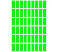 Royal Green Gommettes Étiquettes Autocollantes Rectangulaires Vert Néon 25mm x 10mm (2,5cm x 1cm) 15 feuilles Paquet de 810