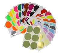 Royal Green Gommettes Étiquettes Autocollantes Rondes 24 Couleurs Environ 5cm (50mm) 24 Feuilles Paquet de 144