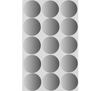 Royal Green Gommettes Étiquettes Autocollantes Rondes Argent MétalliséEnviron 3 cm (30 mm) Paquet de 75