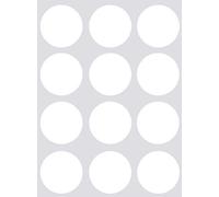 Royal Green Gommettes Étiquettes Autocollantes Rondes - Blanc - Environ 4cm (38mm) - 50 Feuilles - Paquet de 600