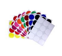 Royal Green Gommettes Étiquettes Autocollantes Rondes - Combinaison 10 Couleurs - Environ 4cm (38mm) - 10 Feuilles - Paquet de 120