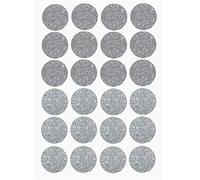 Royal Green Gommettes Étiquettes Autocollantes Rondes De Paillettes Argent- Environ 25mm 5 Feuilles Paquet Brillants de Vignettes Lot de 120