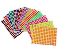 Royal Green Gommettes Étiquettes Autocollantes Rondes En 13 Couleurs Environ 1cm (0,8cm ou 8mm) 13 Feuilles Paquet de 2340