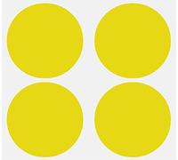 Royal Green Gommettes Étiquettes Autocollantes Rondes Jaune Environ 7,5cm (75mm) 50 Feuilles Paquet de 100