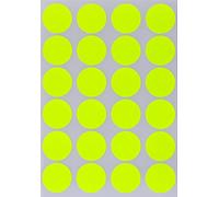 Royal Green Gommettes Étiquettes Autocollantes Rondes Jaune Fluo 2.5 cm (25 mm) Paquet de 360
