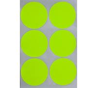 Royal Green Gommettes Étiquettes Autocollantes Rondes Jaune Fluorescent Environ 5cm (50mm) 30 Feuilles Paquet de 180