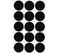 Royal Green Gommettes Étiquettes Autocollantes Rondes Noir Environ 3 cm (30 mm) 50 Feuilles Paquet de 750