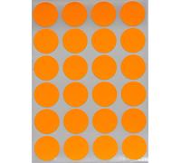 Royal Green Gommettes Étiquettes Autocollantes Rondes Orange Fluo 50 Feuilles 2.5 cm (25 mm) Paquet de 1200