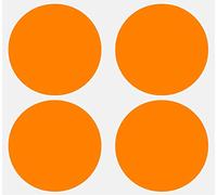 Royal Green Gommettes Étiquettes Autocollantes Rondes Orange Fluorescent Environ 7,5cm (75mm) 50 Feuilles Paquet de 100