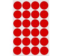 Royal Green Gommettes Étiquettes Autocollantes Rondes Rouge 50 Feuilles 2.5 cm (25 mm) Paquet de 1200