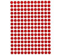 Royal Green Gommettes Étiquettes Autocollantes Rondes Rouge Environ 1cm (0,8cm ou 8mm) 5 Feuilles Paquet de 900