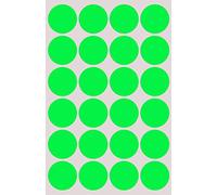 Royal Green Gommettes Étiquettes Autocollantes Rondes Vert Fluo 2.5 cm (25 mm) Paquet de 360