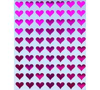 Royal Green Lot de 1050 autocollants décoratifs en forme de cœur rose métallisé 13 mm (1.3cm)