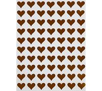 Royal Green Lot de 1050 mini cœurs autocollants métalliques de 1,27 cm pour décoration d'art, artisanat, fournitures de fête et scrapbooking (marron)