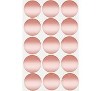 Royal Green Lot de 15 feuilles d'autocollants rondes - Feuilles d'autocollants colorées de 30 mm pour marquage et étiquetage - Or rose (lot de 15 feuilles - Lot de 225 pièces)
