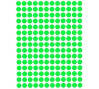 Royal Green - Lot de 2520 étiquettes autocollantes à points de codage couleur 8 mm (0,8 cm) en vert fluo