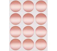 Royal Green Lot de 60 étiquettes rondes autocollantes or rose parfaites pour enveloppes et invitations 38 mm