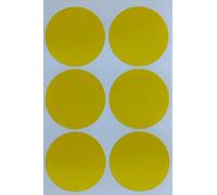 Royal Green Lots de 48 autocollants ronds de 50 mm - Couleurs assorties : rouge, bleu, vert, jaune, violet, orange, marron et rose - Facile à décoller 180-Pack jaune