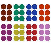 Royal Green Lots de 48 autocollants ronds de 50 mm - Couleurs assorties : rouge, bleu, vert, jaune, violet, orange, marron et rose - Facile à décoller 48-Pack 8 couleurs Combo - 48