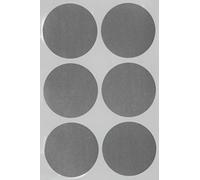 Royal Green Lots de 48 autocollants ronds de 50 mm - Couleurs assorties : rouge, bleu, vert, jaune, violet, orange, marron et rose - Facile à décoller 72-Pack gris