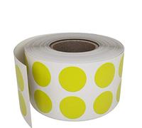 Royal Green Rouleaux D’Étiquettes Autocollantes Rondes Jaune 1.3 cm (13mm) 1 Rouleau Paquet De 1080 Stickers