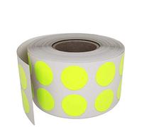 Royal Green Rouleaux D’Étiquettes Autocollantes Rondes Jaune Fluo 1.3 cm (13mm) 1 Rouleau Paquet De 1080 Stickers