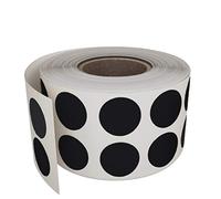 Royal Green Rouleaux D’Étiquettes Autocollantes Rondes Noir 1.3 cm (13mm) 1 Rouleau Paquet De 1080 Stickers