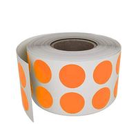 Royal Green Rouleaux D’Étiquettes Autocollantes Rondes Orange 1.3 cm (13mm) 1 Rouleau Paquet De 1080 Stickers