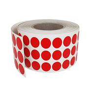 Royal Green Rouleaux D'étiquettes Rondes A Pois 1 Rouleau Rouge 8 mm Autocollantes Disponible En Paquet De 2000