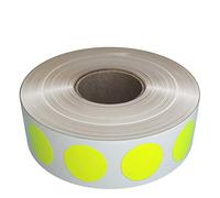 Royal Green Rouleaux d'étiquettes rondes à pois Couleurs assorties 19 mm 1050 Jaune fluo