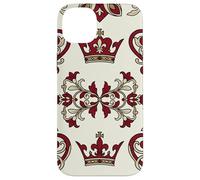 Royal Hearts Emblèmes Rétro Thème Casino Icône Art Coque pour iPhone 14 Plus