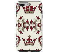 Royal Hearts Emblèmes Rétro Thème Casino Icône Art Coque pour iPhone 7 Plus/8 Plus