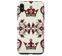 Royal Hearts Emblèmes Rétro Thème Casino Icône Art Coque pour iPhone XS Max