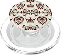 Royal Hearts Emblèmes Rétro Thème Casino Icône Art PopSockets PopGrip pour MagSafe