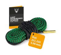 Royal Hunter ® Borensake Cordon de nettoyage de canon I Calibre .22 / .223-5,56 mm I Nettoyage de canon pour fusils et pistolets Premium Bore Snake avec brosse en laiton intégrée