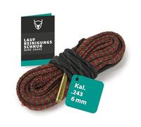 Royal Hunter® Borensake Cordon de nettoyage de canon I Calibre .243-6 mm I Nettoyage de canon pour fusils et pistolets Premium Bore Snake avec brosse en laiton intégrée
