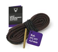 Royal Hunter ® Boresnake - Calibre .17/.177-4,5 mm - Cordon de nettoyage pour canons et canons pour fusils et pistolets pour l'entretien de vos armes Bore Snake avec brosse en laiton intégrée