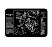 Royal Hunter Tapis de Nettoyage pour Armes - Antidérapant et Oléophobe en Caoutchouc - Avec Description du Modèle Smith & Wessen