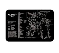 Royal Hunter Tapis de nettoyage pour armes - Base antidérapante et oléophobe pour le nettoyage des armes - Tapis pour armes avec description du modèle de pièces individuelles (Baretta 92)